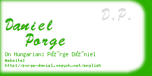 daniel porge business card